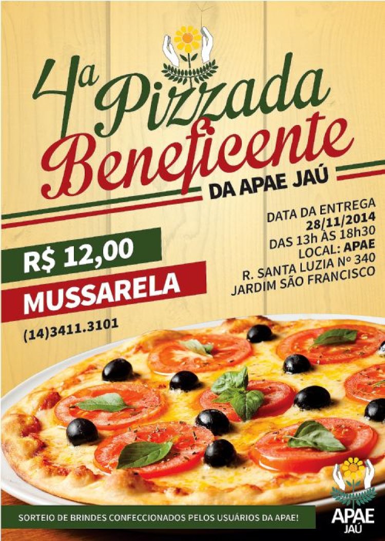 APAE de Jaú promove pizzada beneficente