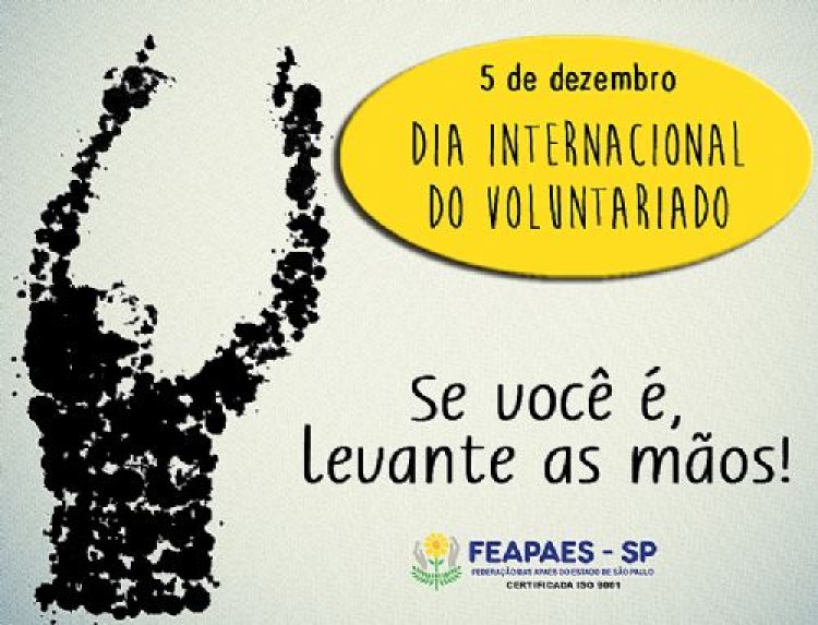 Dia Internacional do Voluntariado é nesta sexta-feira (05)