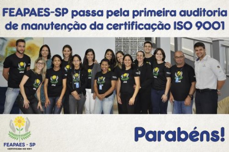 ISO 9001: FEAPAES-SP passa por auditoria de manutenção