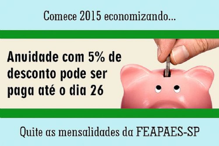 Anuidade com 5% de desconto pode ser paga até o dia 26