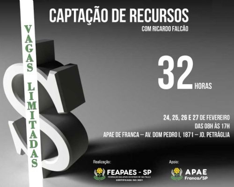 Inscrições abertas para curso de Captação de Recursos