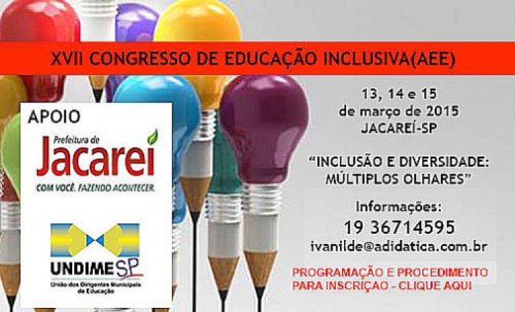 Jacareí sedia Congresso de Educação Inclusiva (AEE)