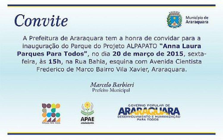 Araraquara inaugura parque acessível nesta sexta-feira (20)