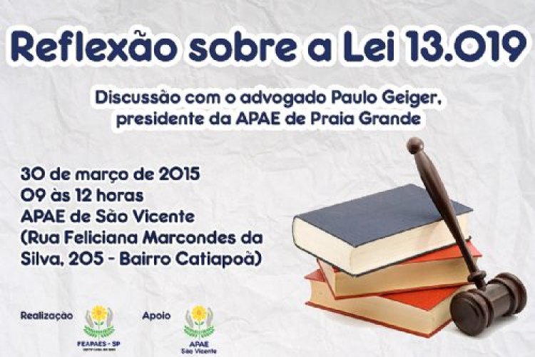 Lei 13.019 será tema de discussão em São Vicente no próximo dia 30