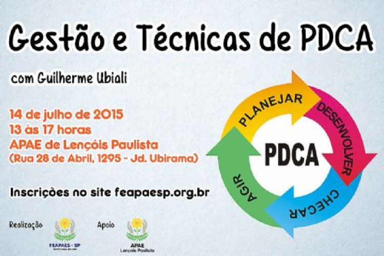 Inscrições abertas para palestra sobre Gestão e Técnicas de PDCA