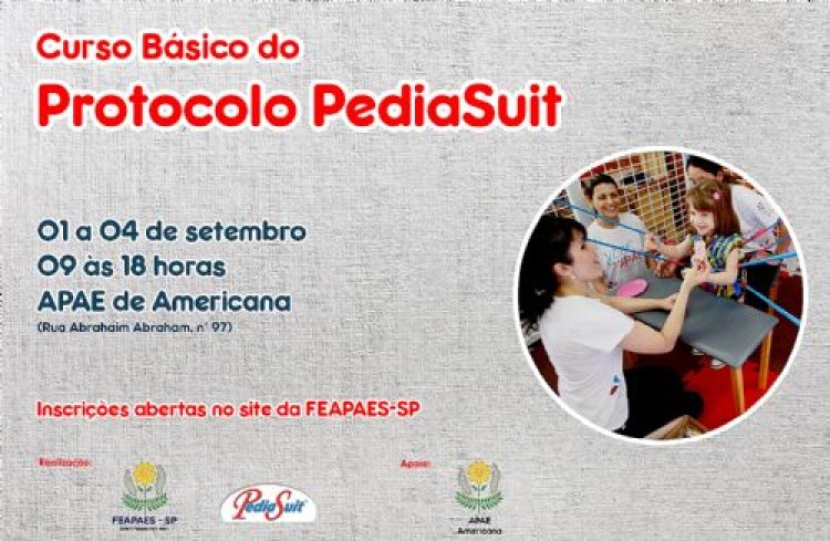 Curso Básico do Protocolo PediSuit acontece em Setembro