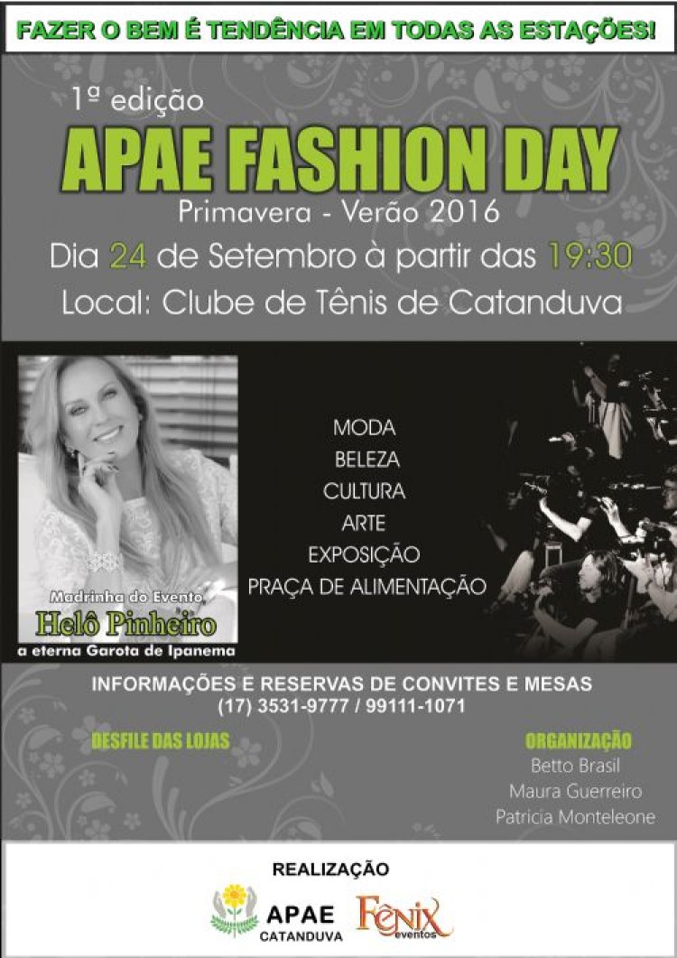 APAE Fashion Day agitará Catanduva no próximo dia 24