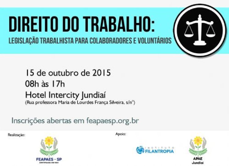 Curso sobre legislação trabalhista no terceiro setor está com inscrições abertas