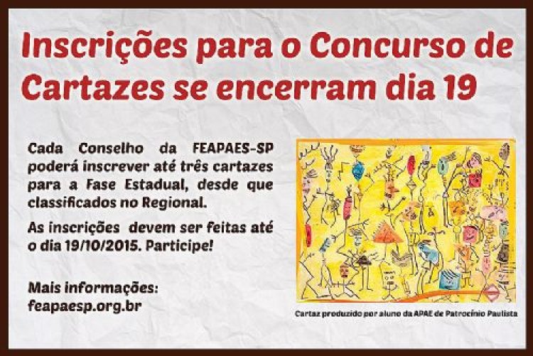 Inscrições para o Concurso de Cartazes se encerram dia 19