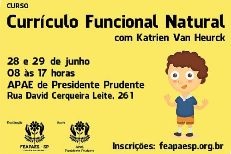 Curso de Currículo Funcional Natural será realizado em Presidente Prudente