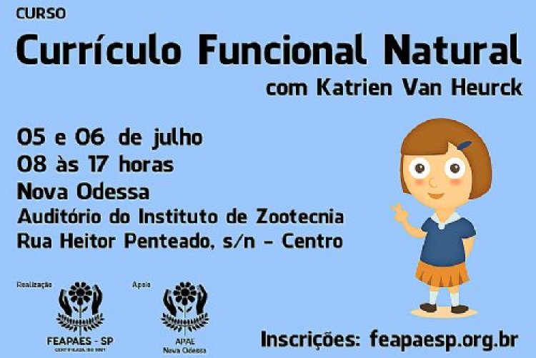 Nova Odessa sedia curso de Currículo Funcional Natural em julho