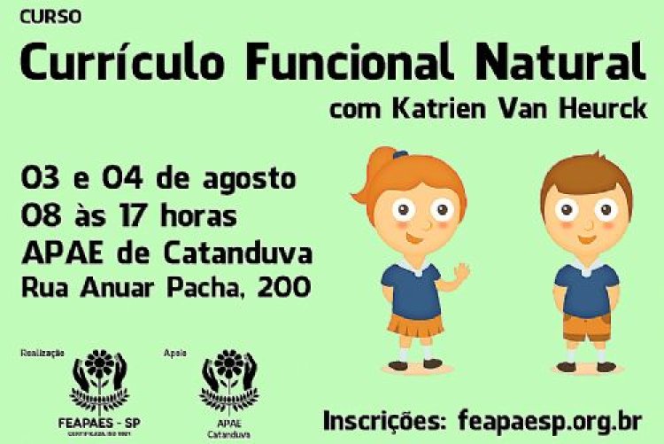 Curso de Currículo Funcional Natural será realizado em Catanduva