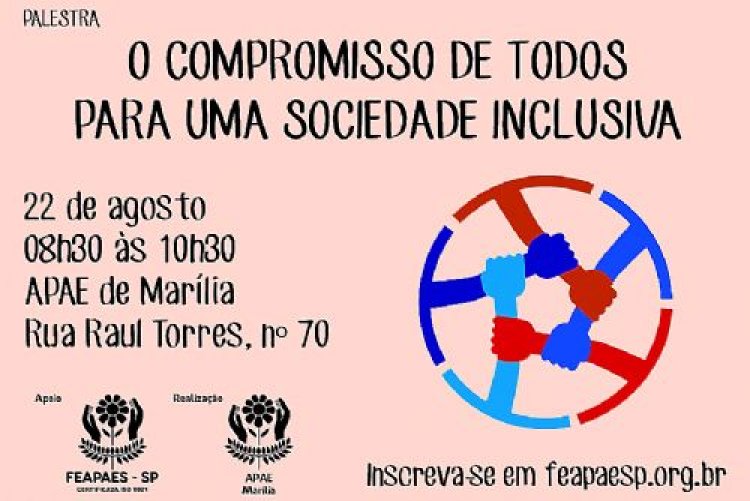 Sociedade inclusiva será tema de palestra em Marília