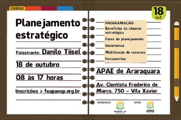 Inscrições abertas para curso de Planejamento Estratégico