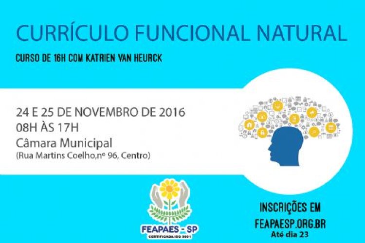 Novembro é mês de curso Currículo Funcional Natural em Juquiá