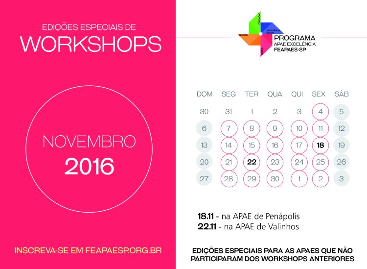 Federação promoverá workshops para APAES que não compareceram em outras edições