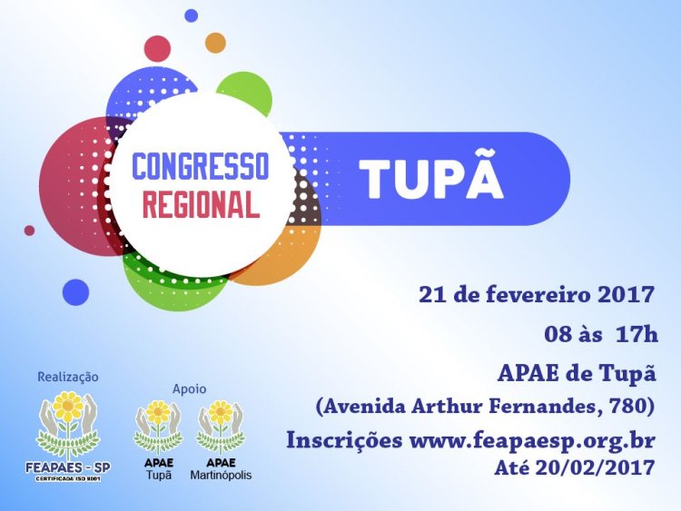 Tupã sediará o primeiro Congresso Regional