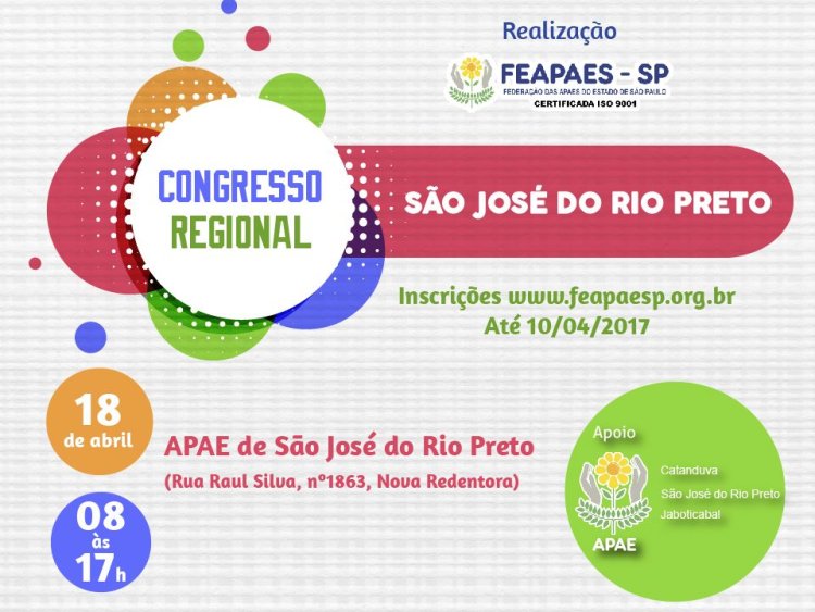 Congresso Regional de São José do Rio Preto será realizado em abril