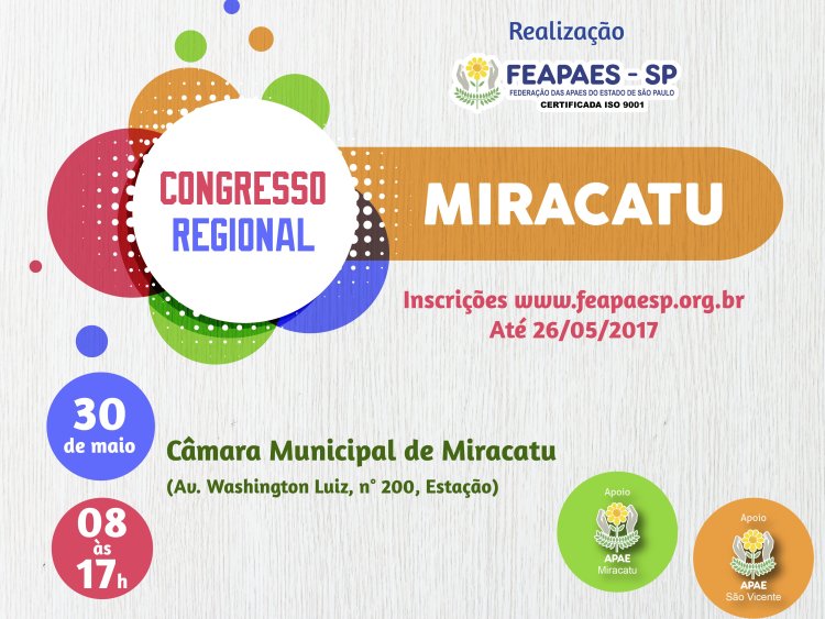 FEAPAES-SP promove Congresso Regional em Miracatu