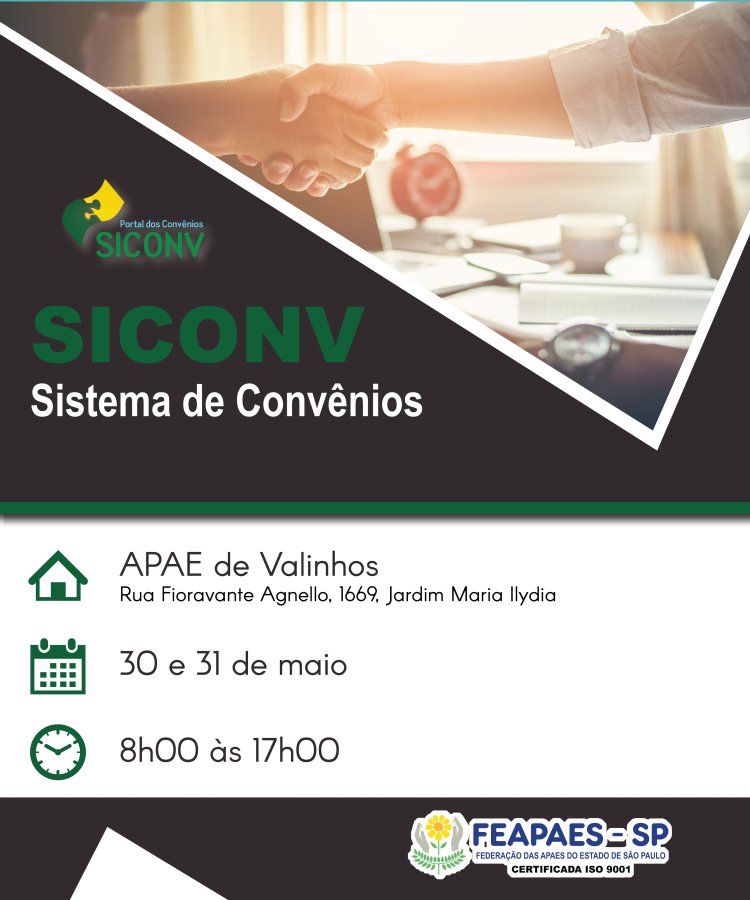 FEAPAES-SP realiza curso de SICONV em Valinhos