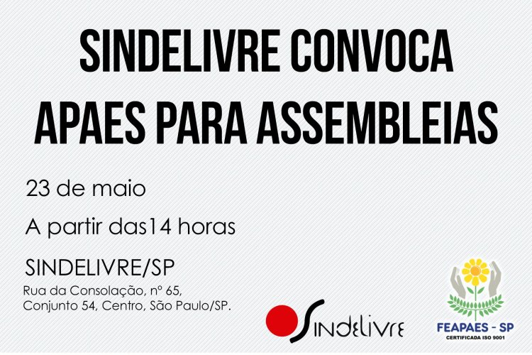 Sindelivre convoca para assembleias