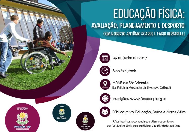 FEAPAES-SP promove curso de Educação Física em São Vicente