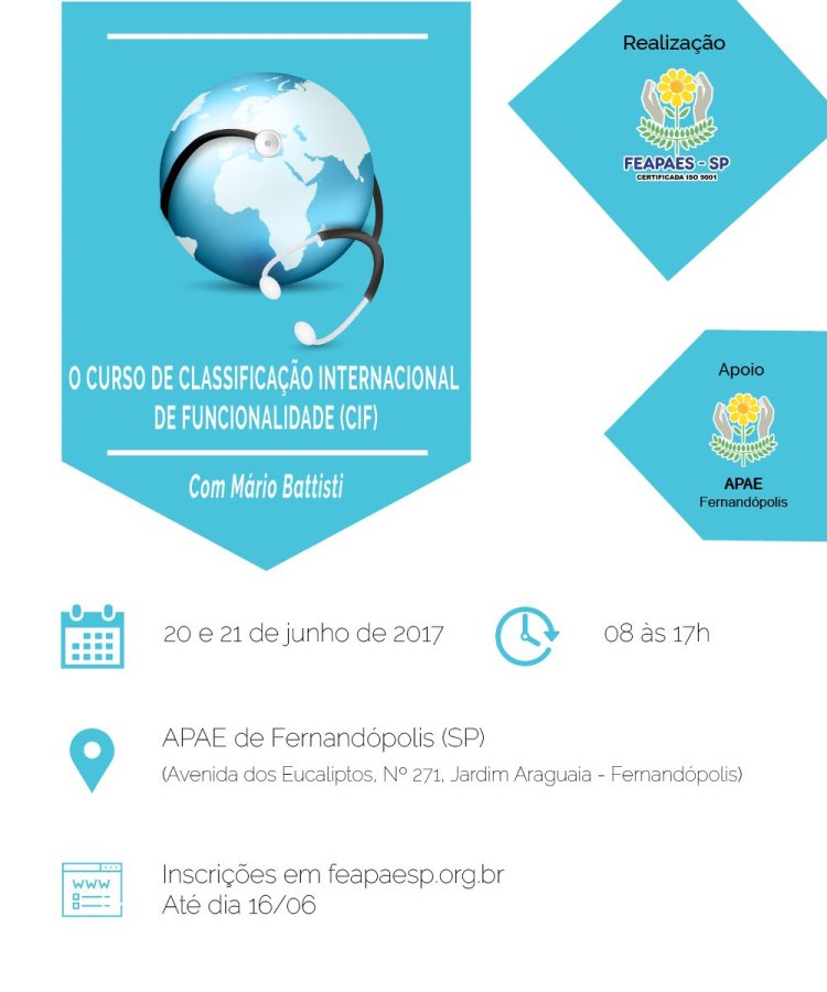 FEAPAES promove Curso de Classificação Internacional de Funcionalidade (CIF) em Fernandópolis