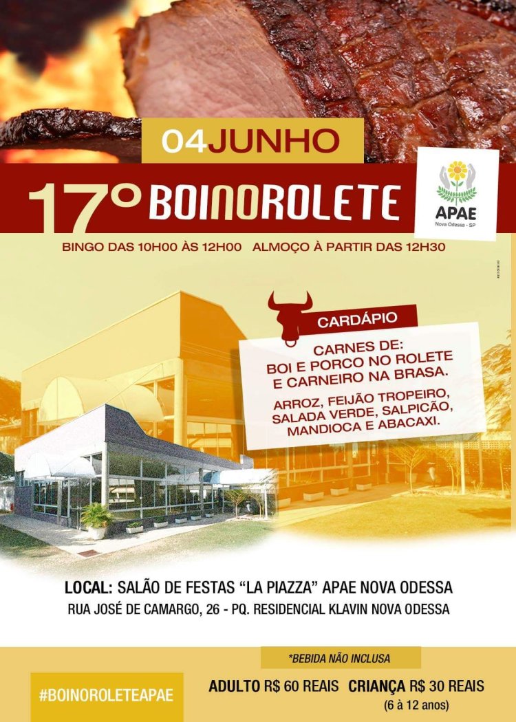 APAE de Nova Odessa promove 17º Boi no Rolete