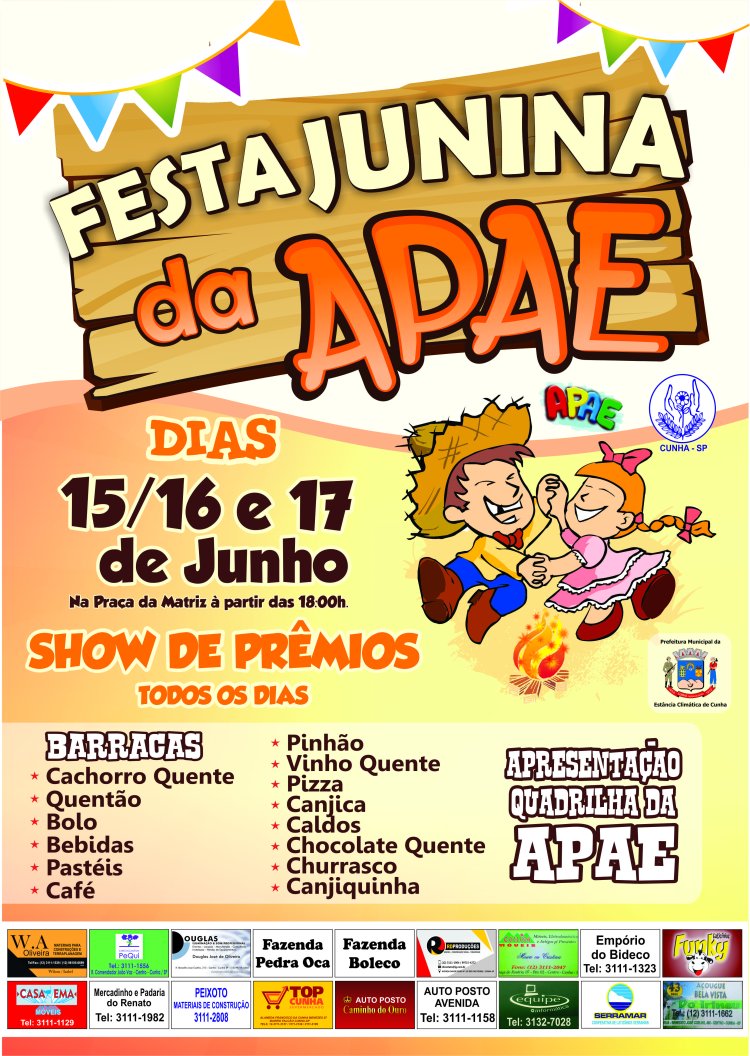 APAE de Cunha promove festa junina