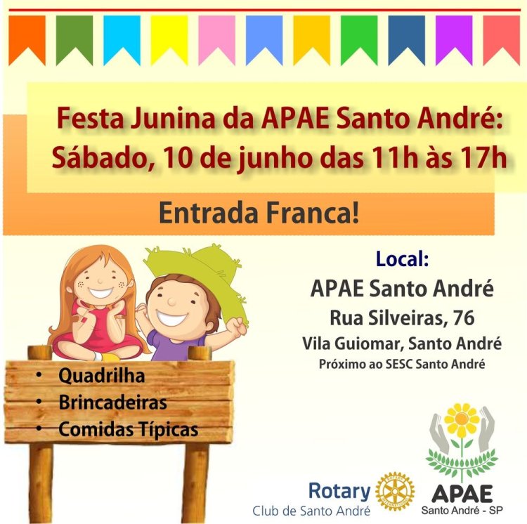 Festa Junina da APAE de Santo André terá quadrilha e brincadeiras