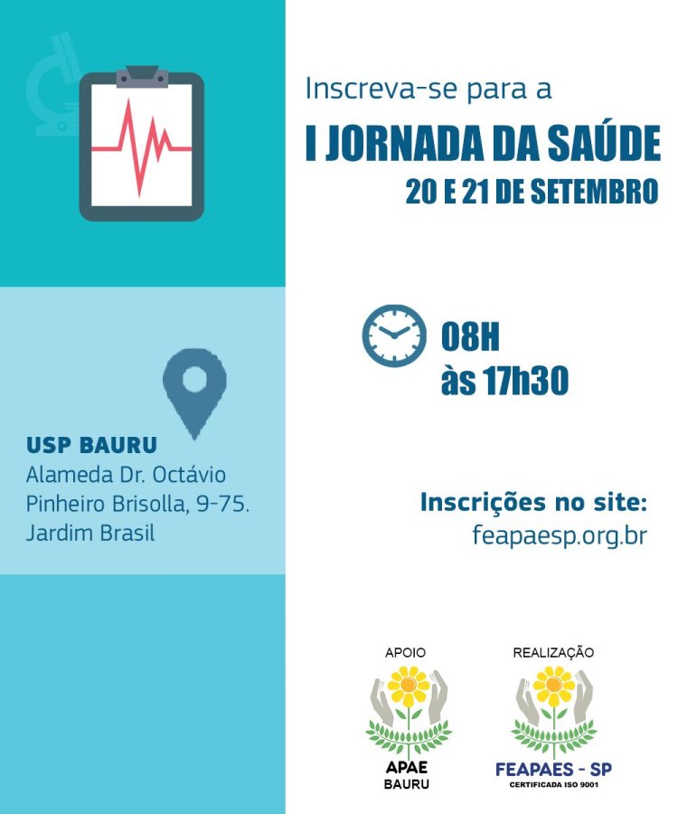 Confira a programação da I Jornada da Saúde