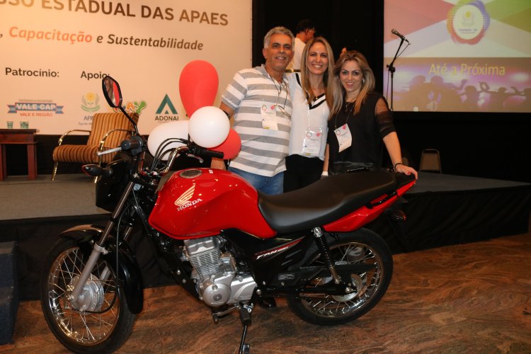 APAE de Itariri conquista moto no Congresso Estadual