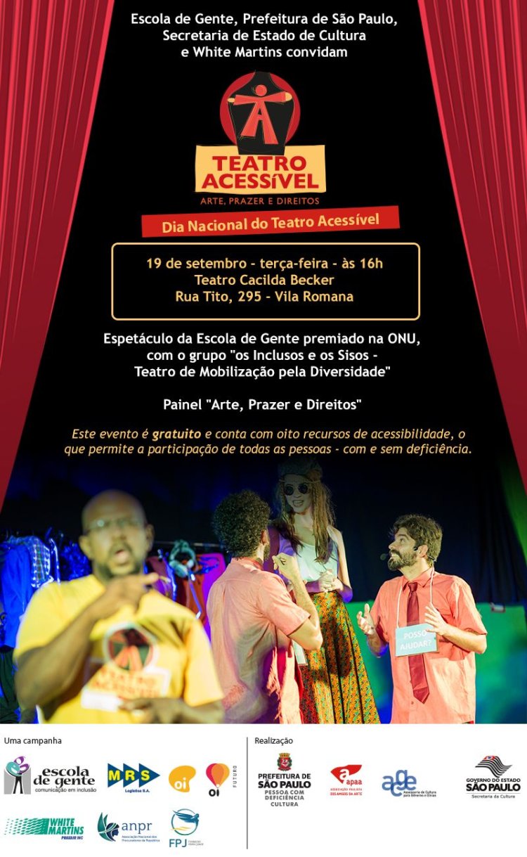 Dia do Teatro Acessível será comemorado com espetáculo do grupo