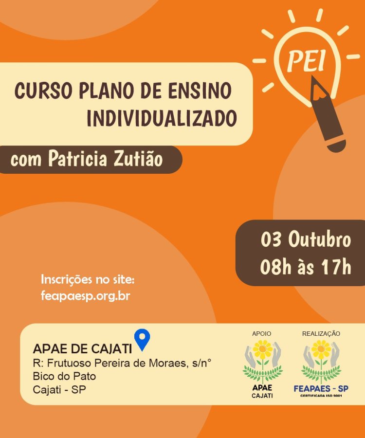 APAE de Cajati recebe curso sobre PEI