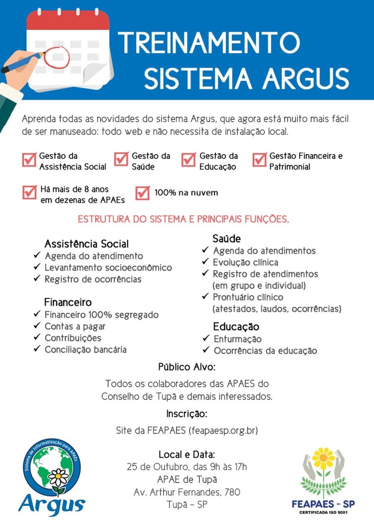 Treinamento do Sistema Argus acontece em Tupã