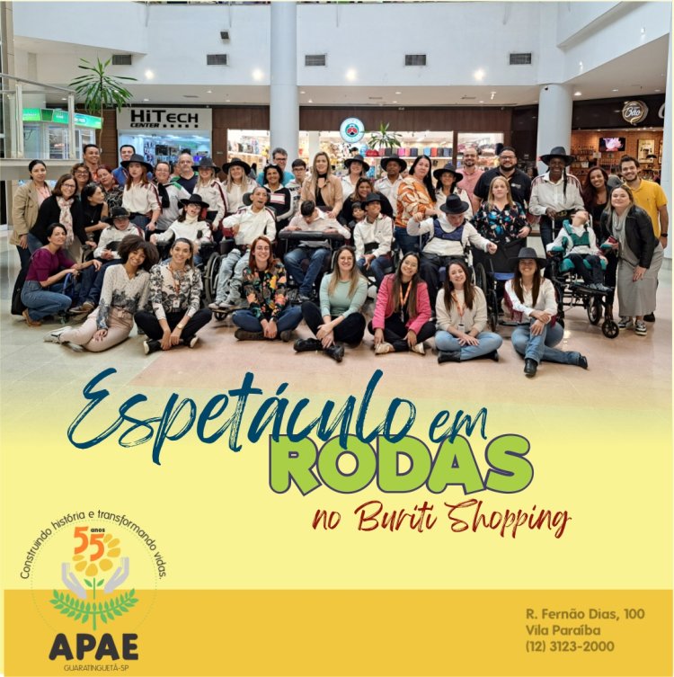 Apae de Guaratinguetá promove espetáculo em rodas no Buriti Shopping