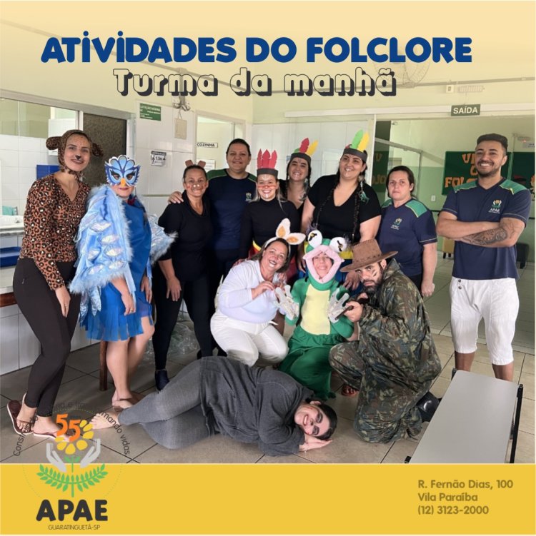 Encerramento das atividades do folclore na APAE de Guaratinguetá