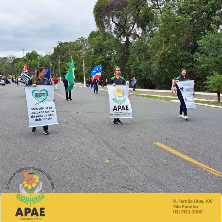 APAE de Guaratinguetá e seu desfile de 7 de Setembro