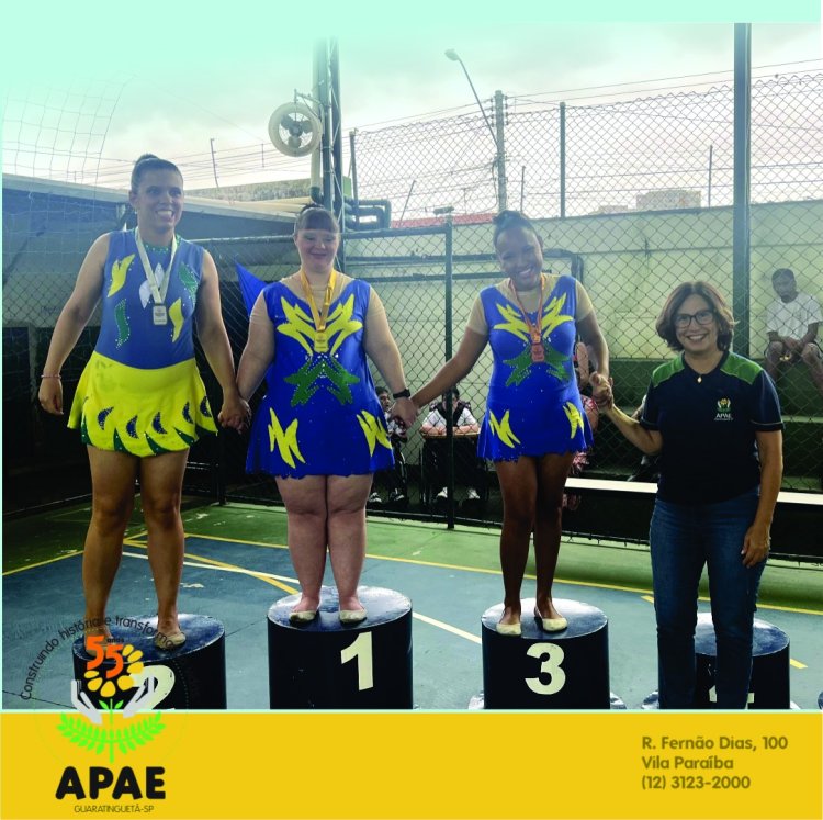 Torneio regional de ginástica rítmica realizado pelas Olimpíadas Especiais Brasil  realizado na APAE de Guaratinguetá