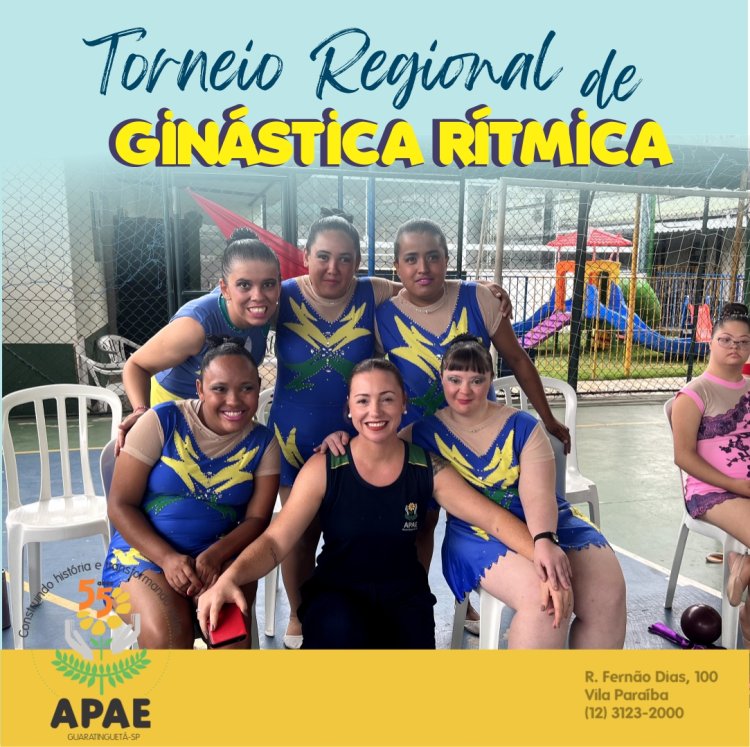 Torneio regional de ginástica rítmica realizado pelas Olimpíadas Especiais Brasil  realizado na APAE de Guaratinguetá