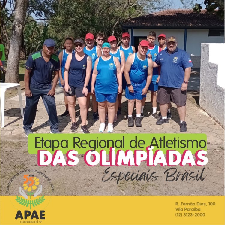 Etapa regional de Atletismo das Olimpíadas Especiais Brasil na Apae de Guaratinguetá