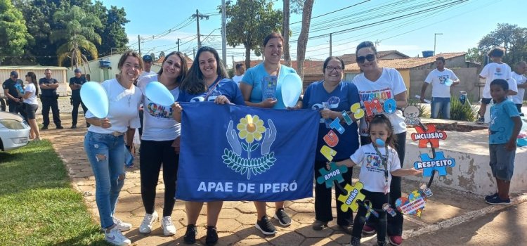 APAE de Iperó participa de caminhadas para Conscientização do Autismo