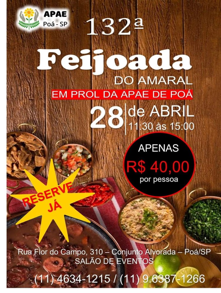 Realizada feijoada em prol da APAE de Poá