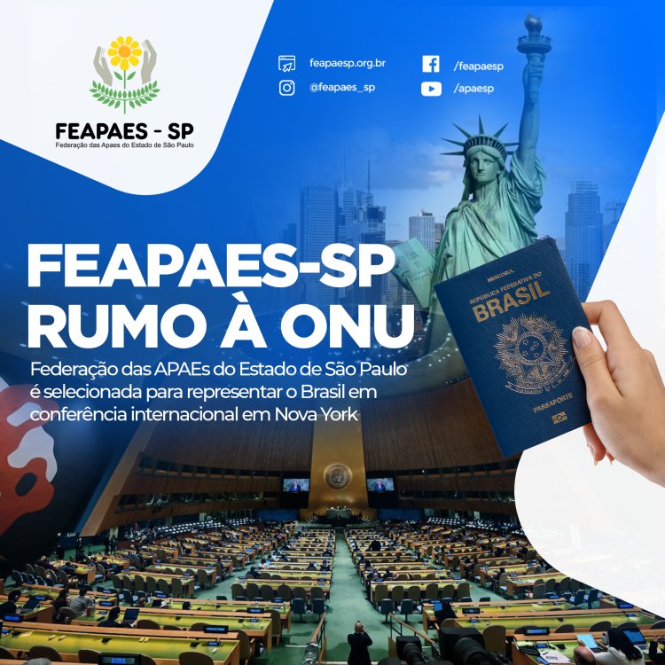 Federação das APAEs do Estado de São Paulo é selecionada para representar o Brasil em conferência internacional em Nova York