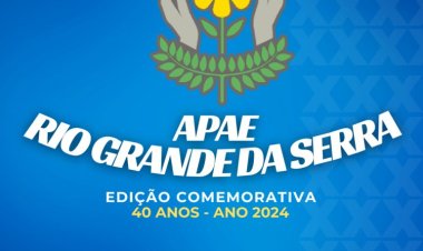 APAE RIO GRANDE DA SERRA LANÇA E-BOOK COMEMORATIVO AOS 40 ANOS