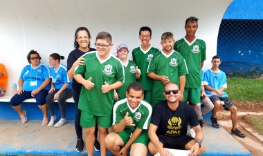 Atletas da APAE de Mogi das Cruzes na primeira seletiva para as Olimpíadas Especiais das APAEs