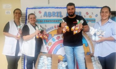 Voluntários espalham alegria com entrega de ovos de Páscoa na APAE de Mogi das Cruzes