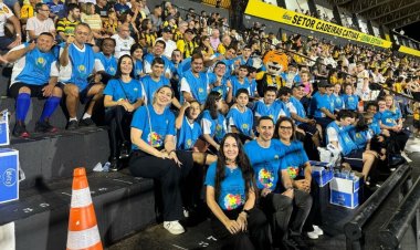 Interação entre a APAE e o Grêmio Novorizontino marca ação pelo Mês de Conscientização do Autismo