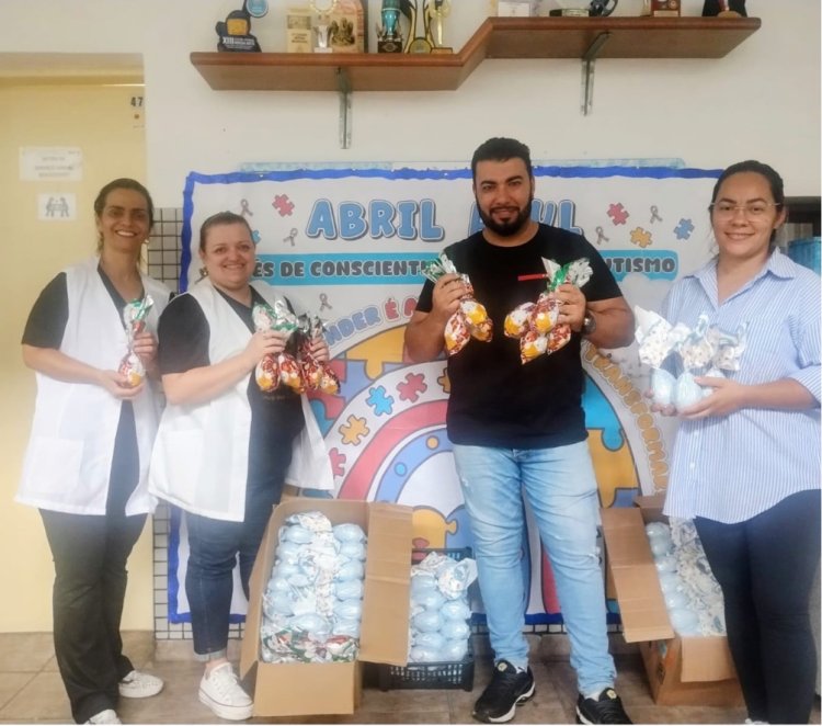 Voluntários espalham alegria com entrega de ovos de Páscoa na APAE de Mogi das Cruzes