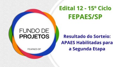 15º Ciclo do Fundo de Projetos: confira as APAEs pré-selecionadas na 1ª fase